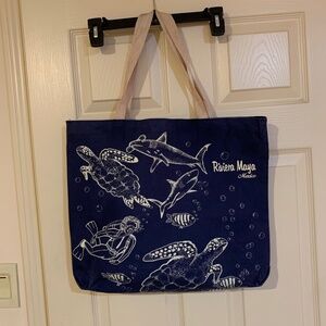 Riviera Maya Blue/Tan Nylon Tote Bag